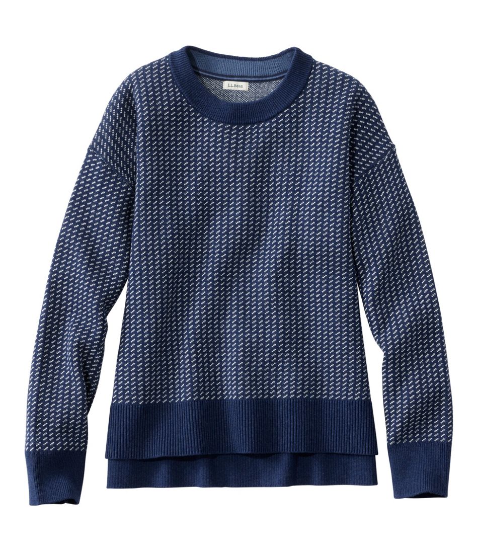 Women's Wicked Soft Cotton/Cashmere Crewneck Sweater, Pattern