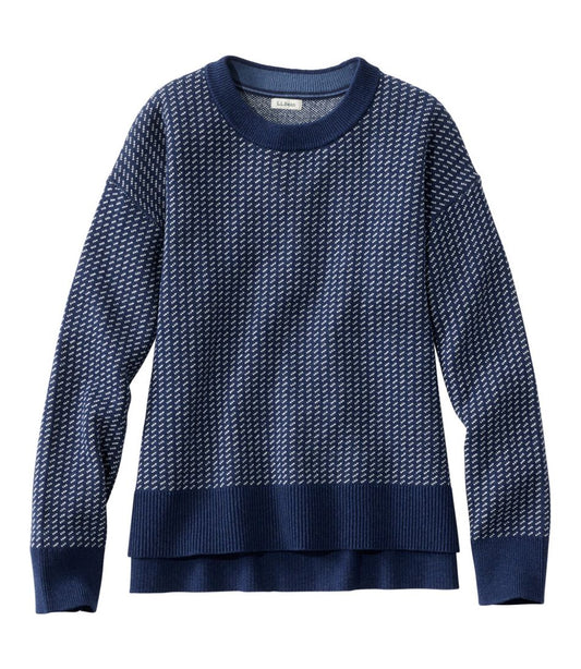 Women's Wicked Soft Cotton/Cashmere Crewneck Sweater, Pattern