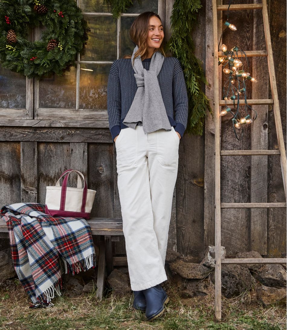 Women's Wicked Soft Cotton/Cashmere Crewneck Sweater, Pattern