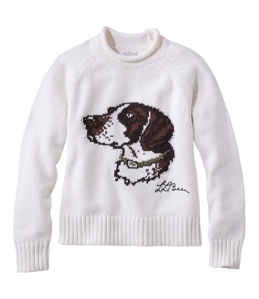 Women's Signature Original Cotton Sweater, Rollneck Novelty