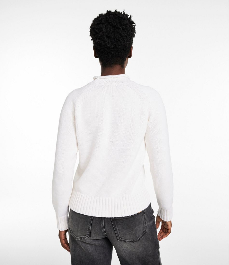 Women's Signature Original Cotton Sweater, Rollneck Novelty
