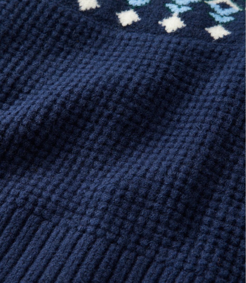 Women's SuperSoft Waffle Sweater, Turtleneck Fair Isle