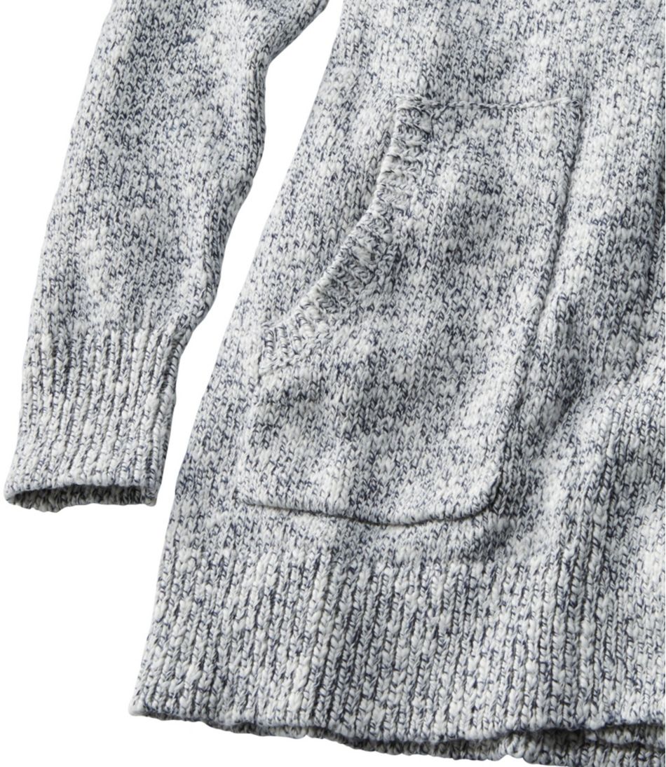 Women's Cotton Ragg Sweater, Open Cardigan