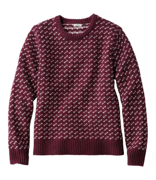 Women's Bean's Classic Ragg Wool Sweater, Crewneck Bird's-Eye