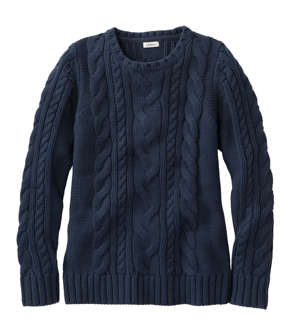 Women's Double L® Cable Sweater, Crewneck