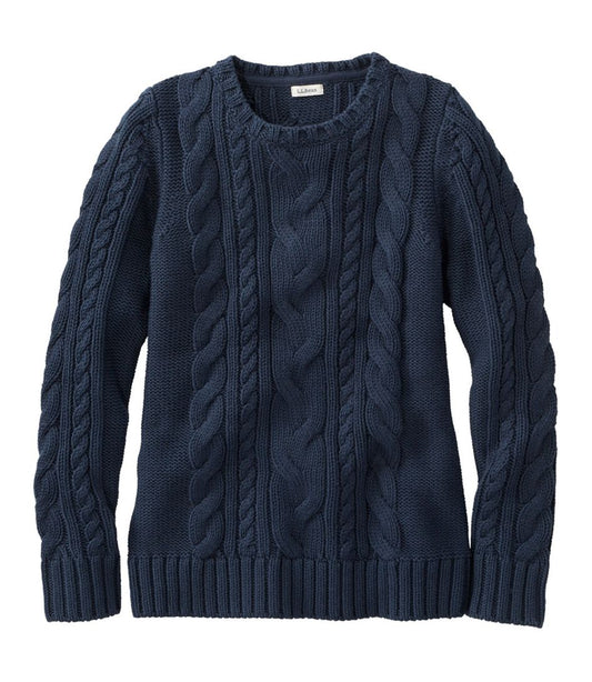 Women's Double L® Cable Sweater, Crewneck