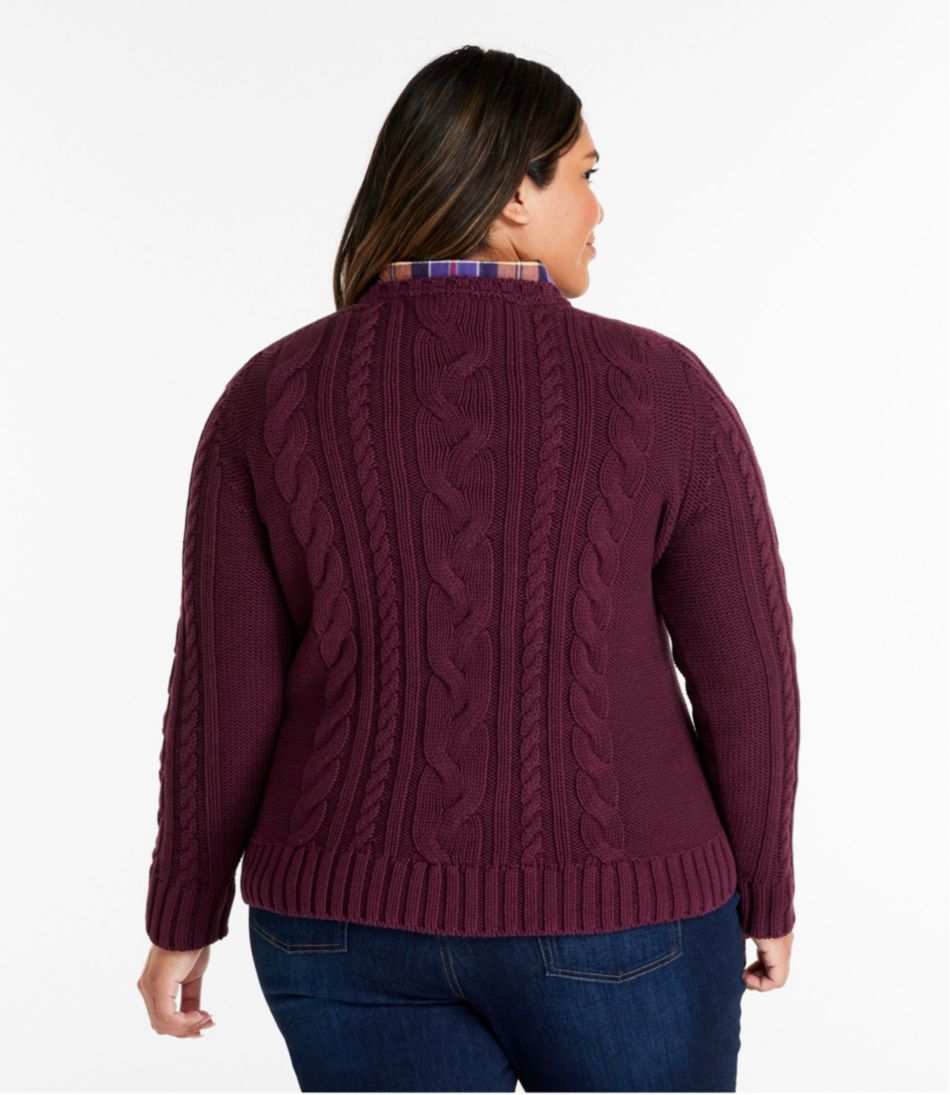 Women's Double L® Cable Sweater, Crewneck