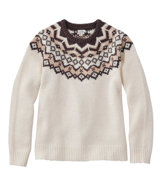 Women's Bean's Classic Ragg Wool Sweater, Crewneck Fair Isle