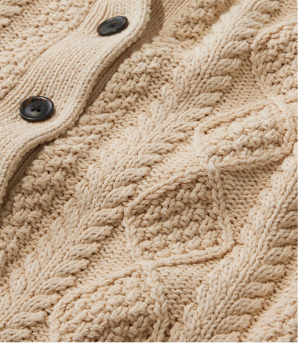 Women's Signature Cotton Fisherman Sweater, Short Cardigan