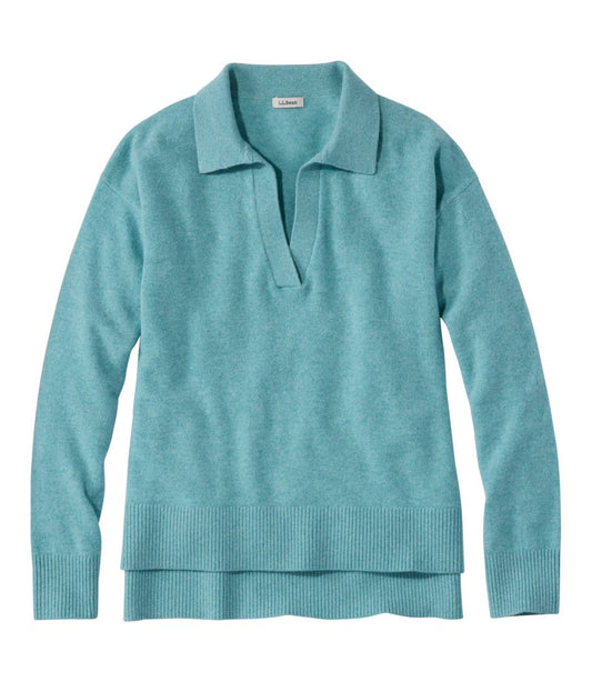 Women's Classic Cashmere Sweater, Relaxed Polo