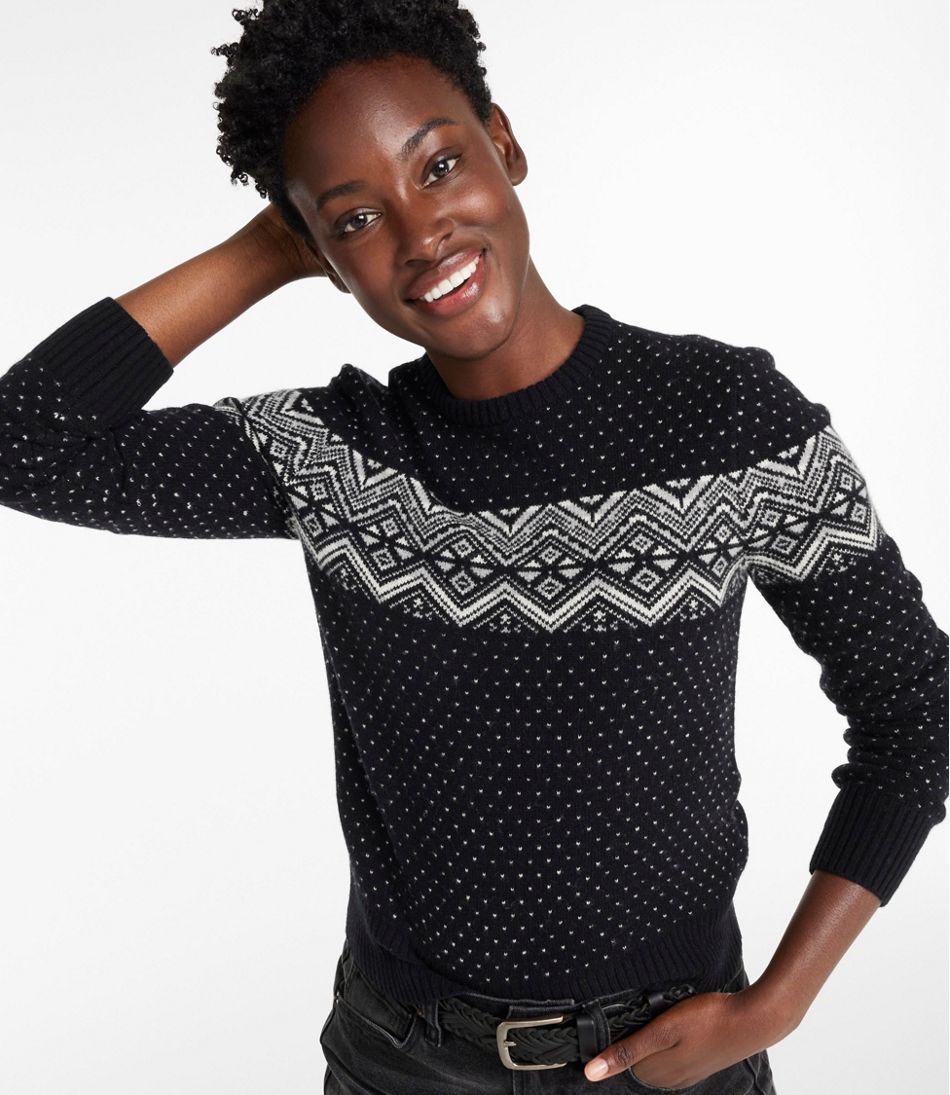 Women's Signature Camp Merino Wool Sweater, Pullover Novelty