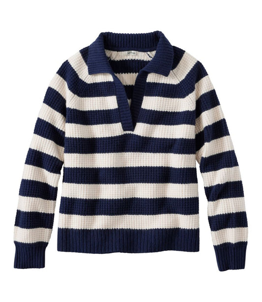Women's SuperSoft Waffle Sweater, Polo Stripe