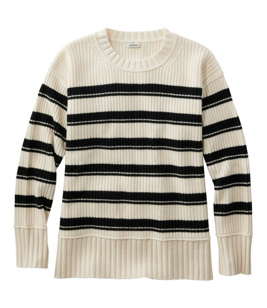 Women's Heritage Heirloom Wool/Cashmere Sweater, Crewneck Stripe