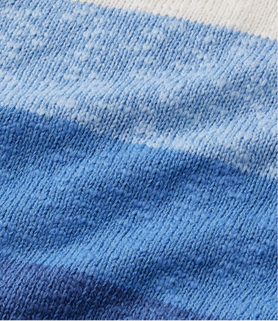 Women's Cotton Ragg Sweater, Crewneck Stripe