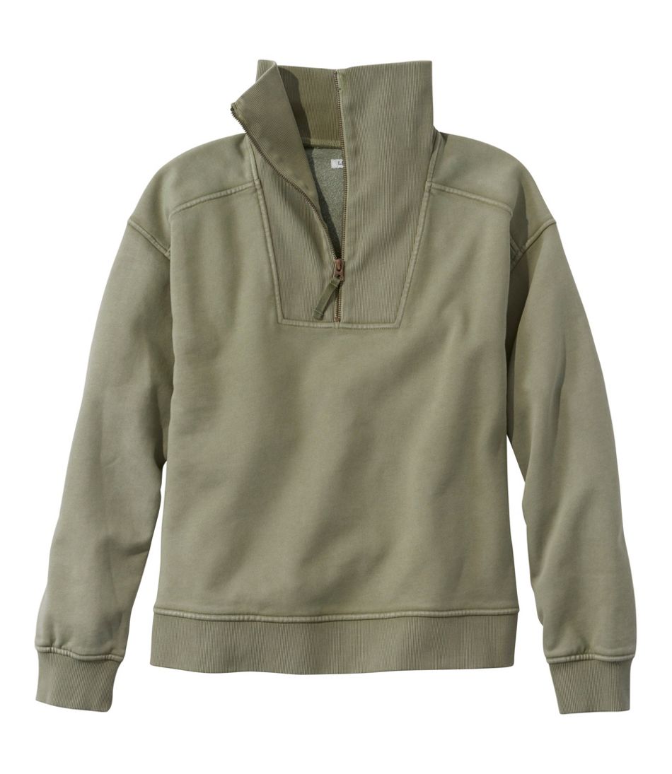 Women's Sunwashed Sweats, Quarter-Zip
