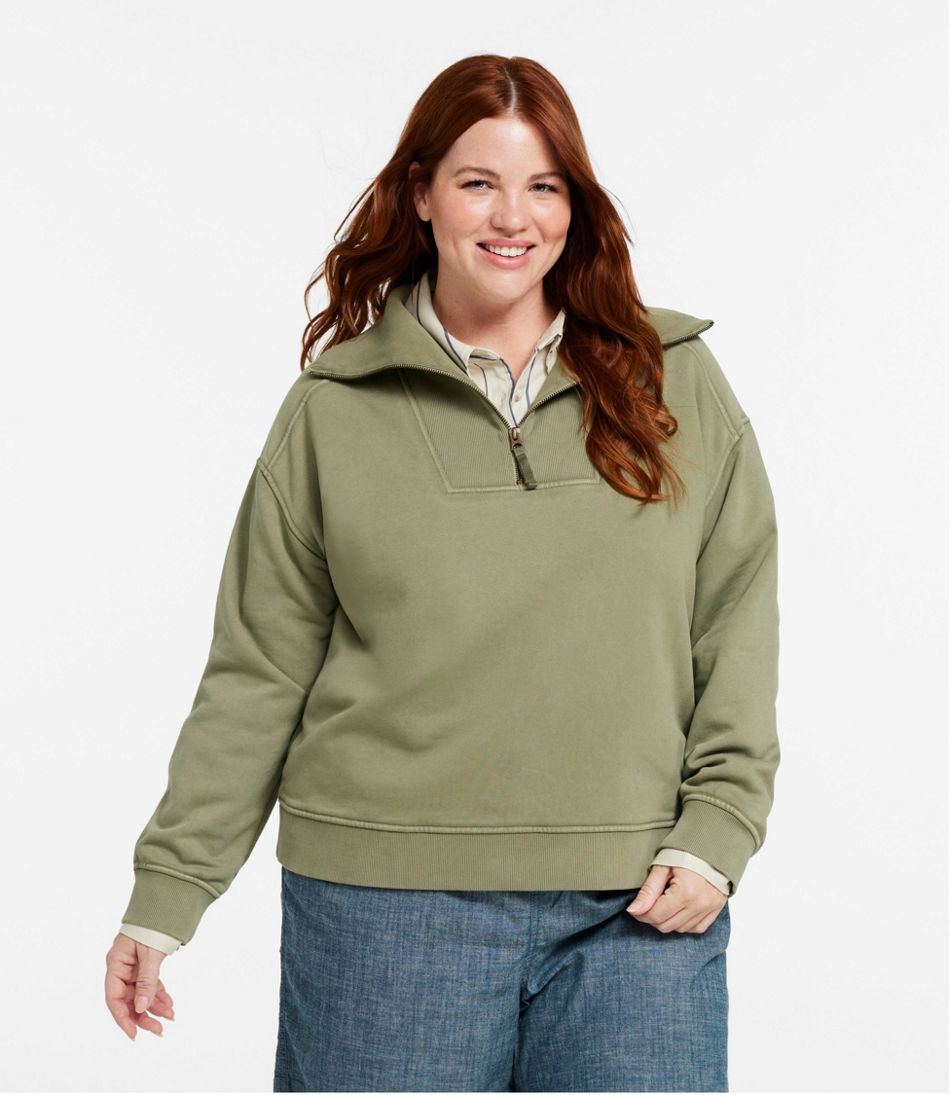 Women's Sunwashed Sweats, Quarter-Zip