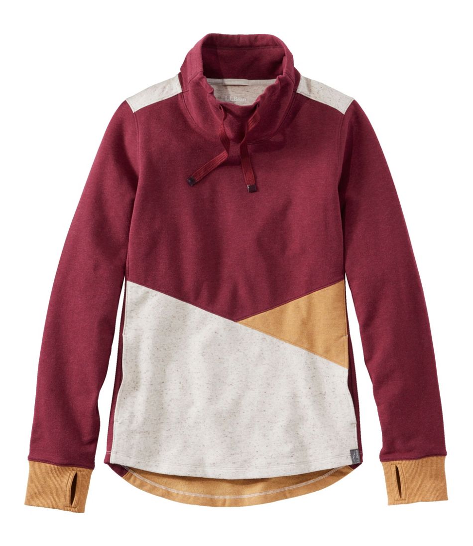 Women's Cozy Mixed-Knit Pullover, Colorblock