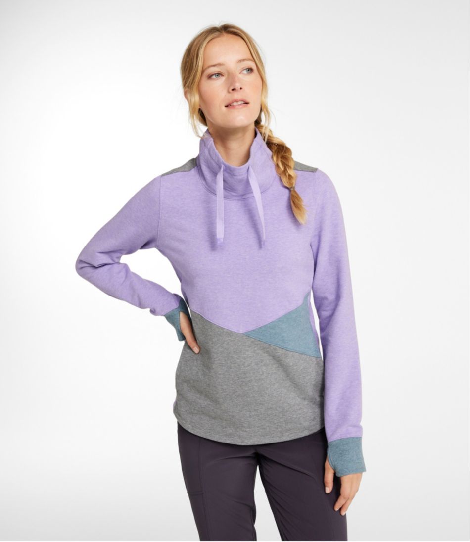 Women's Cozy Mixed-Knit Pullover, Colorblock