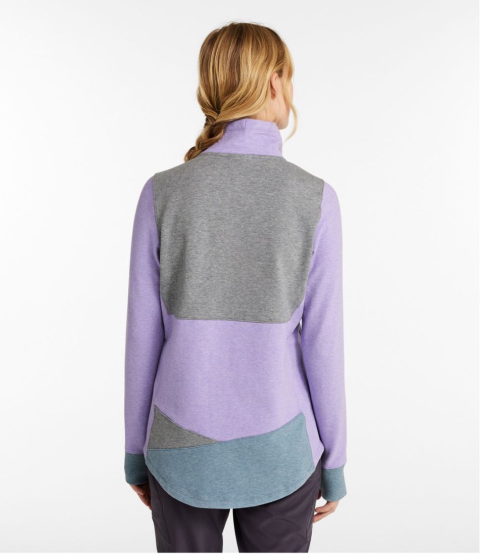 Women's Cozy Mixed-Knit Pullover, Colorblock