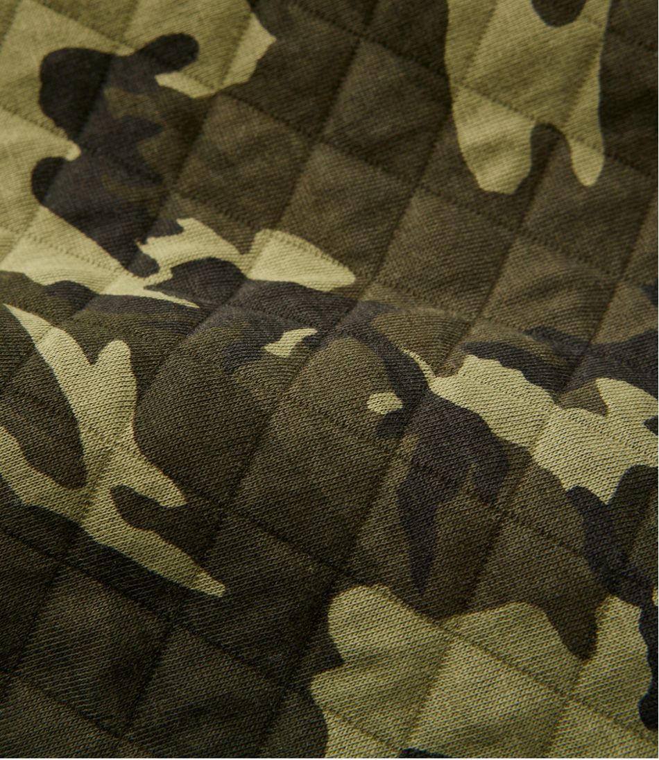 Women's Quilted Sweatshirt, Crewneck Pullover Print