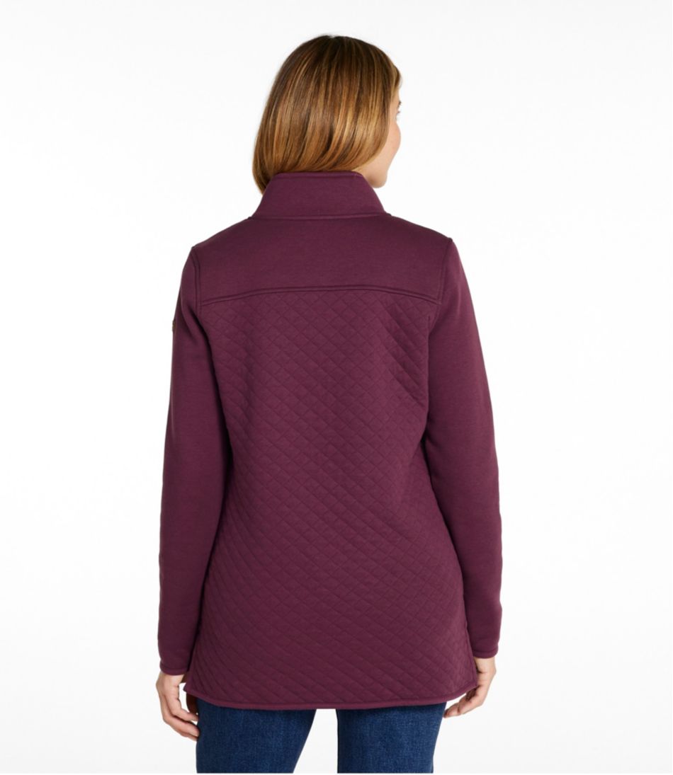 Women's Quilted Sweatshirt, Mockneck Tunic