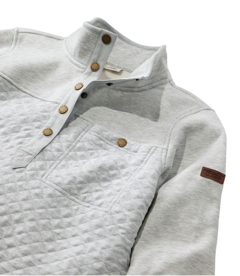 Women's Quilted Sweatshirt, Mockneck Tunic