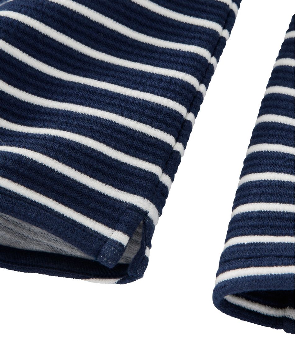 Women's Lakewashed Double-Knit Quarter-Snap, Stripe