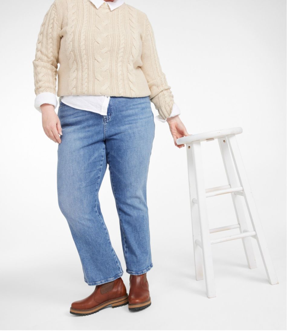 Women's Everyday Stretch Jeans, High-Rise Mini Bootcut Ankle