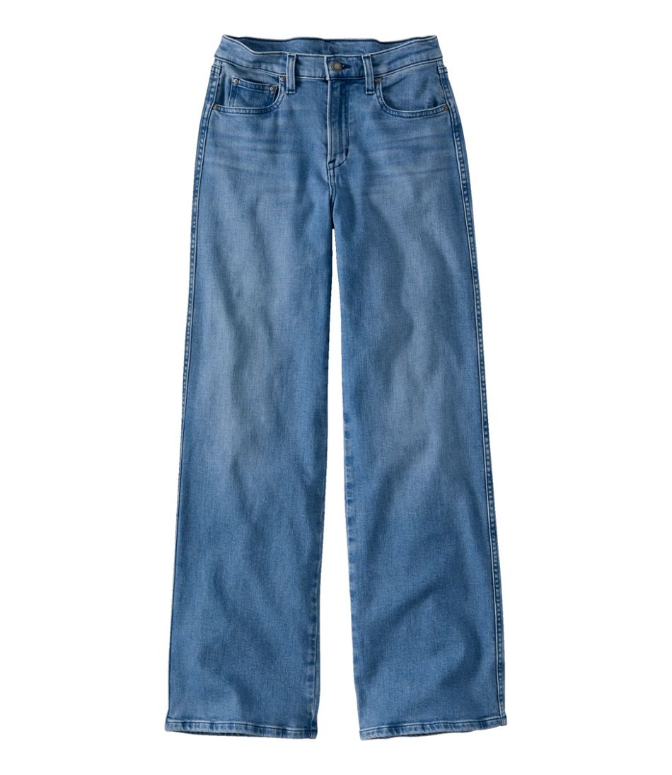 Women's Everyday Stretch Jeans, High-Rise Relaxed Wide-Leg