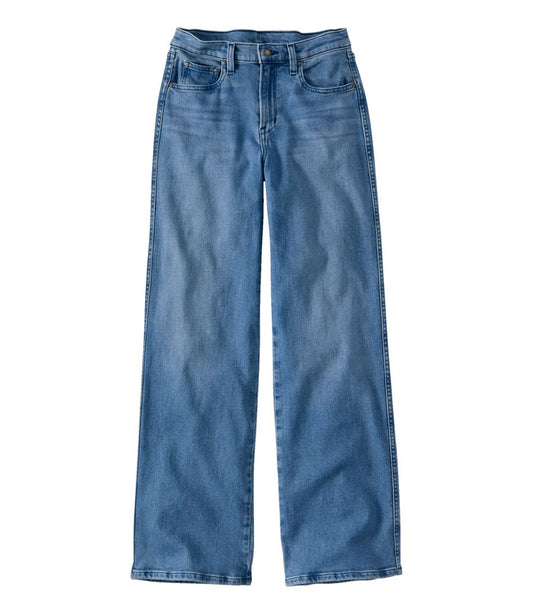 Women's Everyday Stretch Jeans, High-Rise Relaxed Wide-Leg