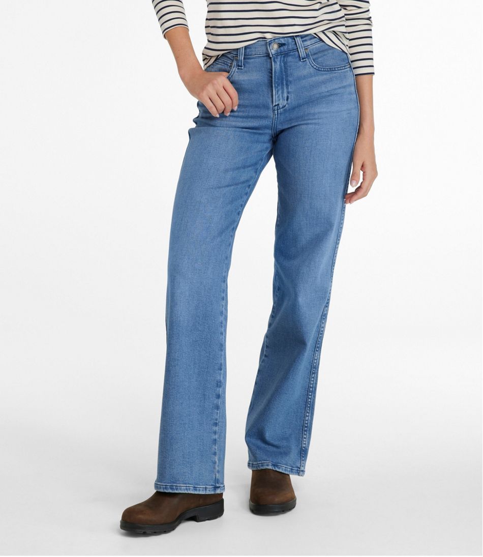 Women's Everyday Stretch Jeans, High-Rise Relaxed Wide-Leg