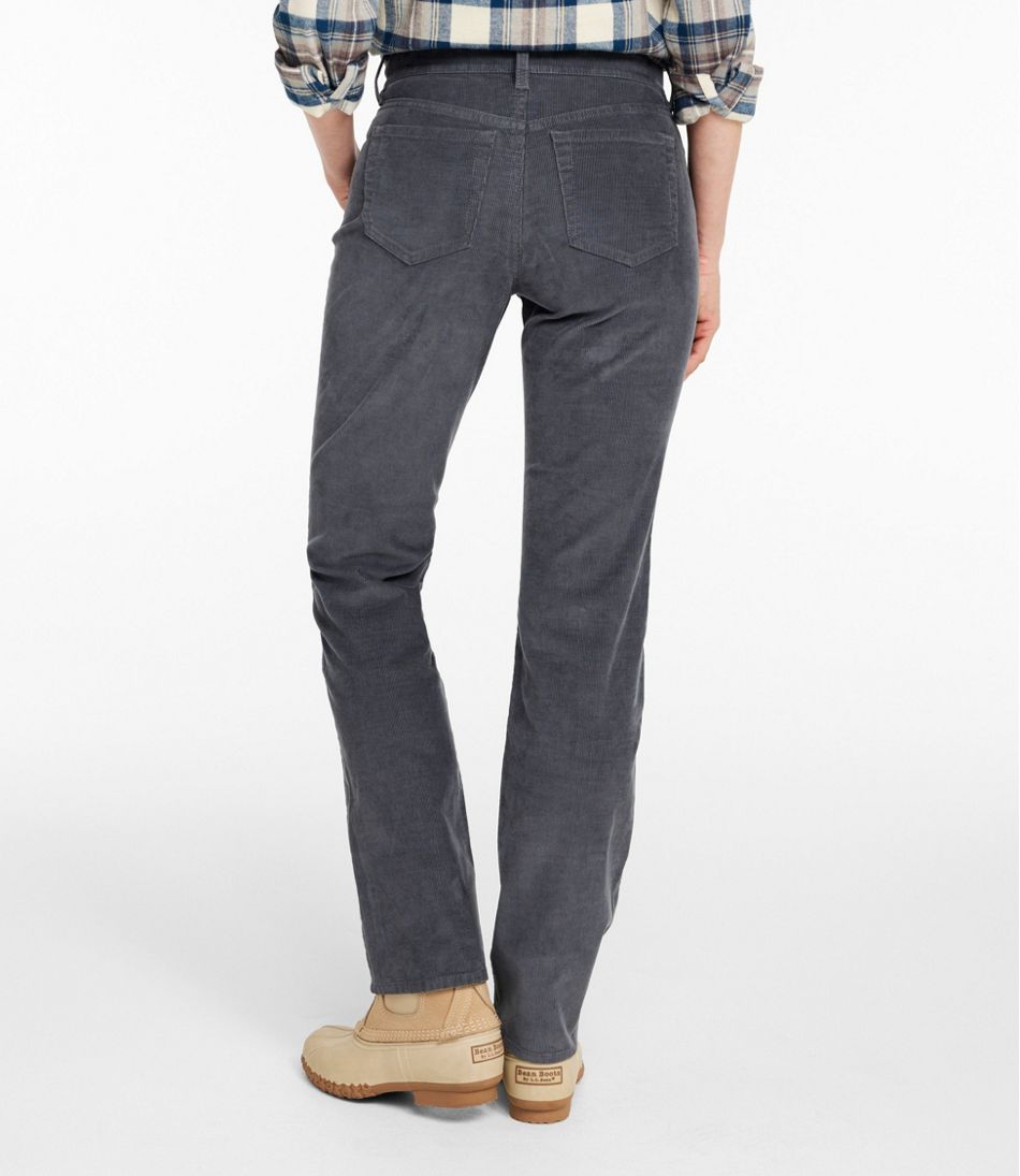 Women's BeanFlex Five-Pocket Corduroy Pants, Mid-Rise Straight-Leg