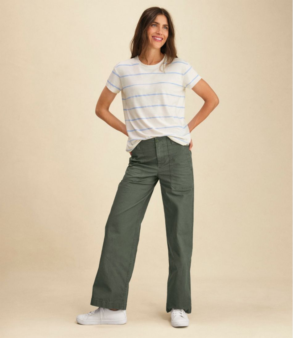 Women's 207 Vintage Cotton Canvas Pants, High-Rise Wide-Leg