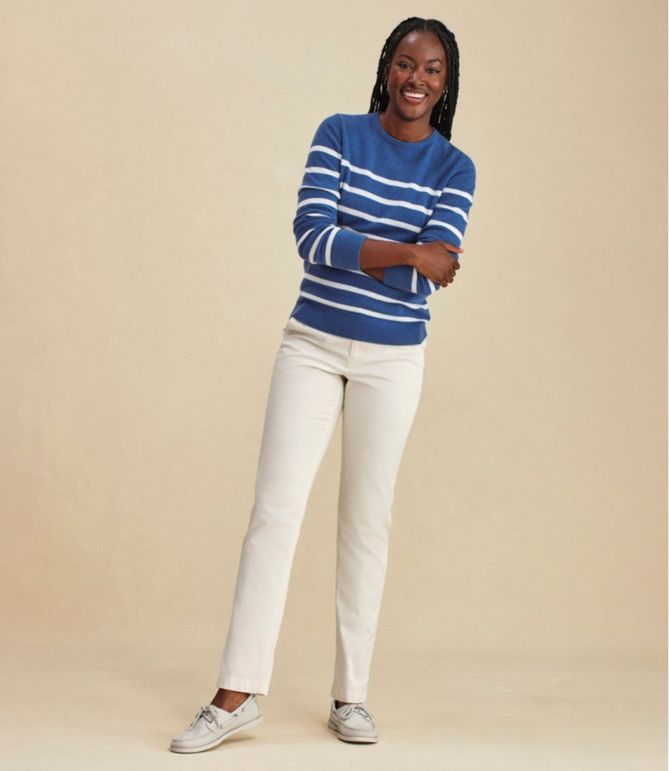 Women's Comfort Stretch Pants, Mid-Rise Straight-Leg Chino