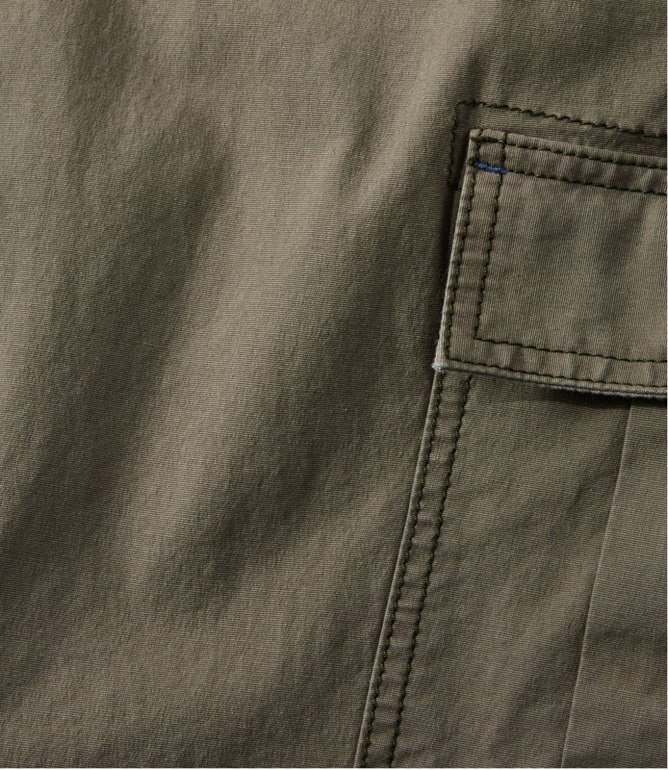 Women's Stretch Canvas Cargo Pants, Mid-Rise Straight-Leg