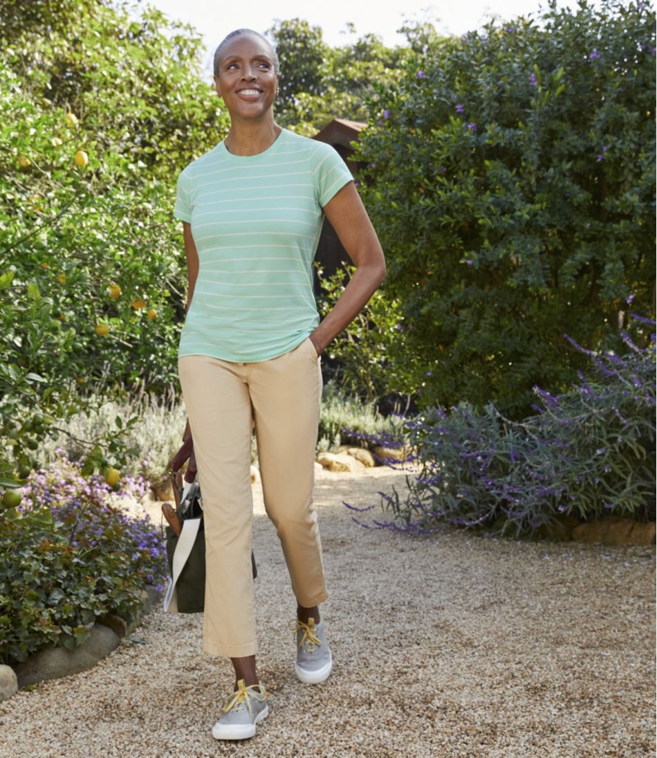 Women's Lakewashed Chino Pants, Mid-Rise Pull-On Ankle