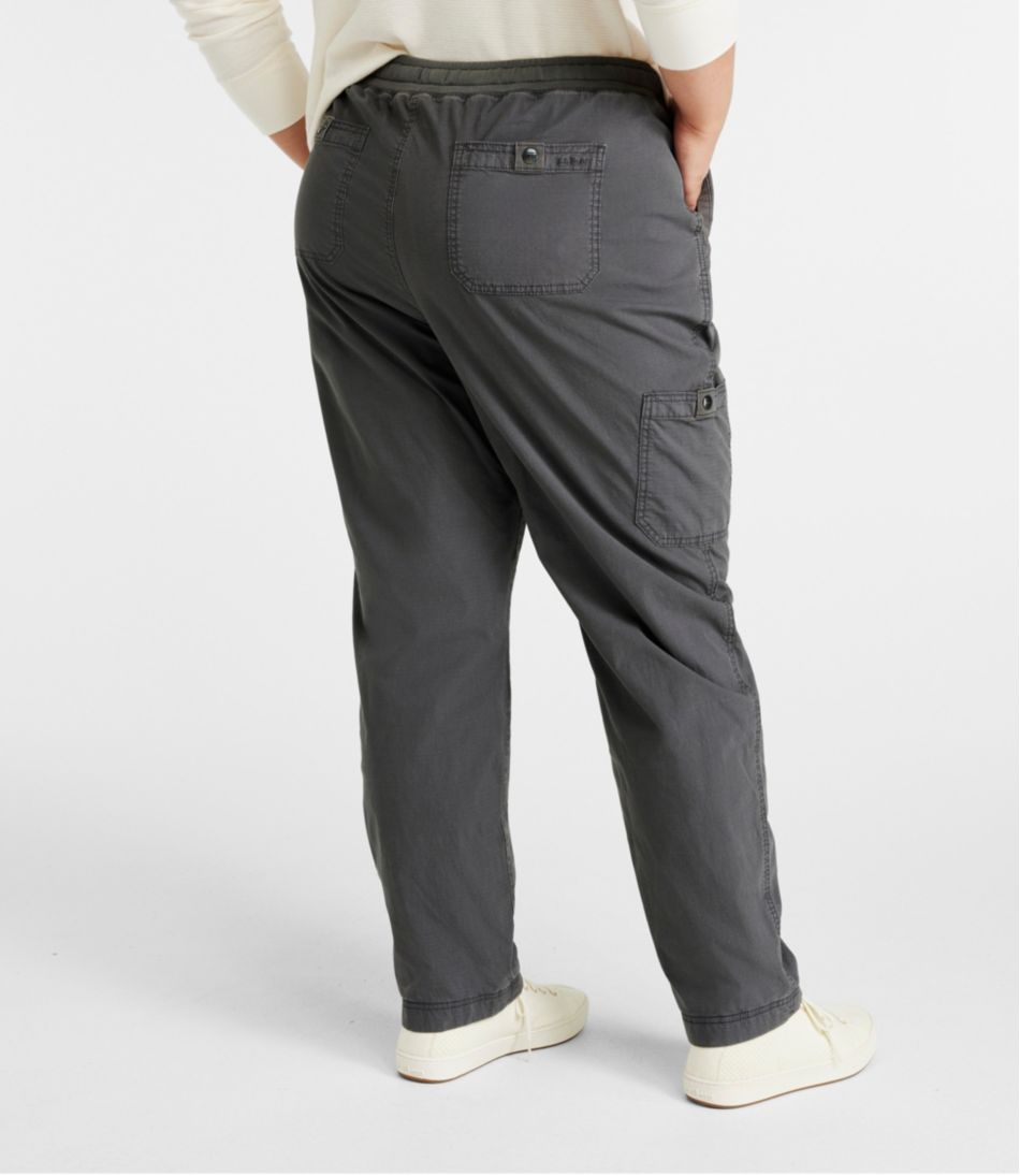 Women's Stretch Ripstop Pull-On Pants, Slim-Leg Fleece-Lined