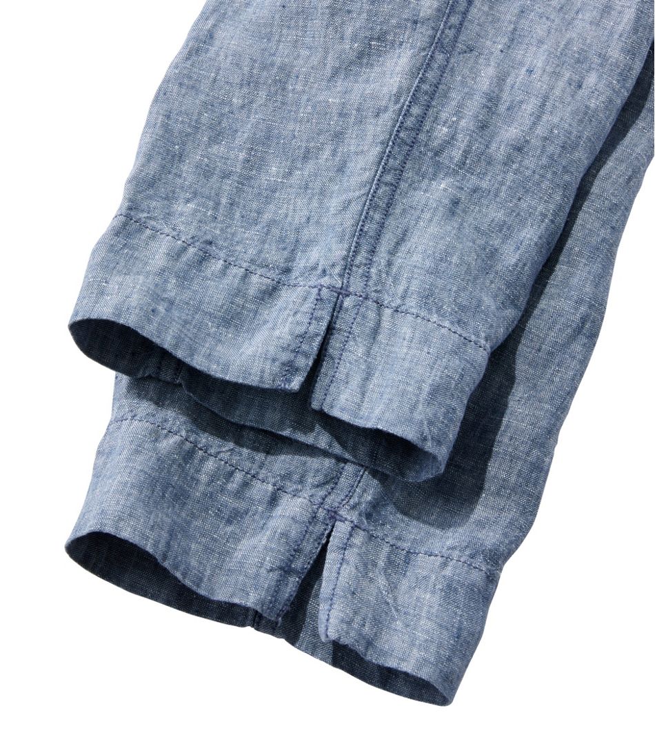 Women's Premium Linen Pull-On Ankle Pants, Mid-Rise Tapered-Leg
