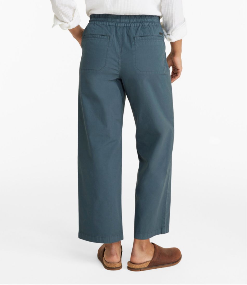 Women's Stretch Ripstop Pull-On Pants, Wide-Leg Ankle