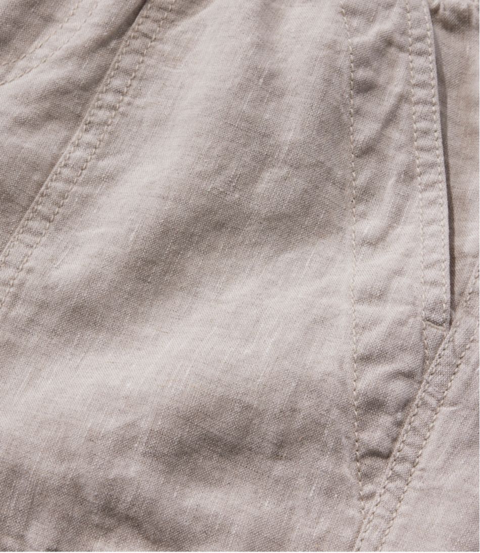 Women's Premium Washable Linen Shorts, Mid-Rise 6"