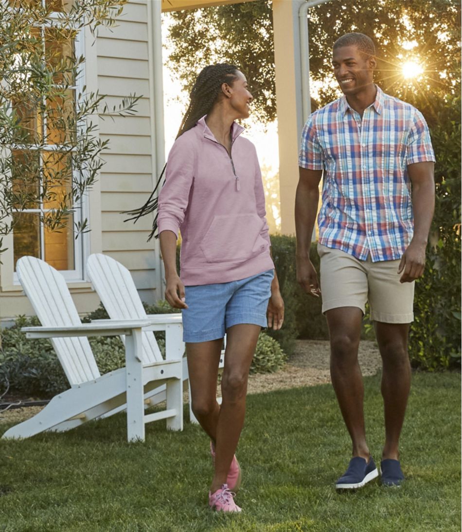 Women's Lakewashed Dock Shorts, Mid-Rise Chambray