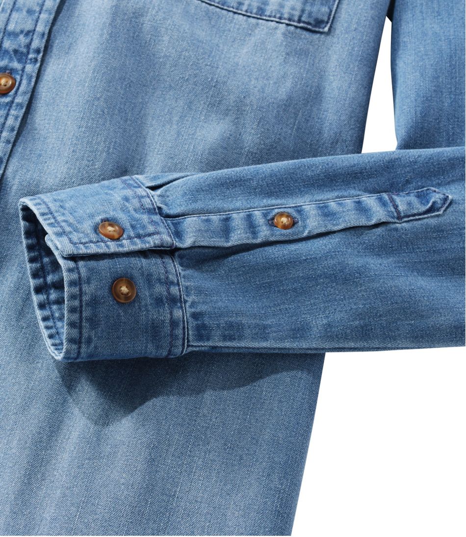 Women's L.L. Bean Heritage Washed Denim Shirt Dress