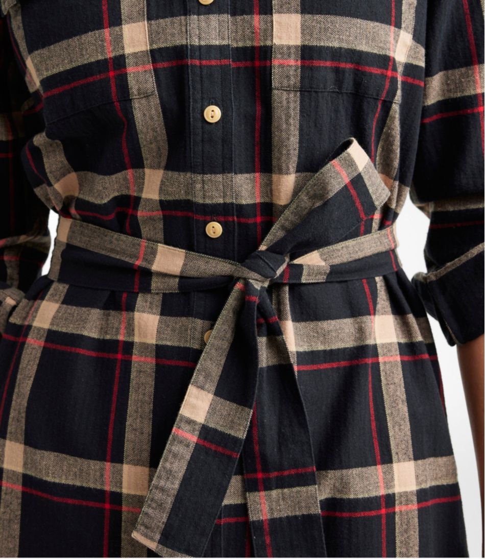 Women's Signature Camp Flannel Shirt Dress, Button-Front