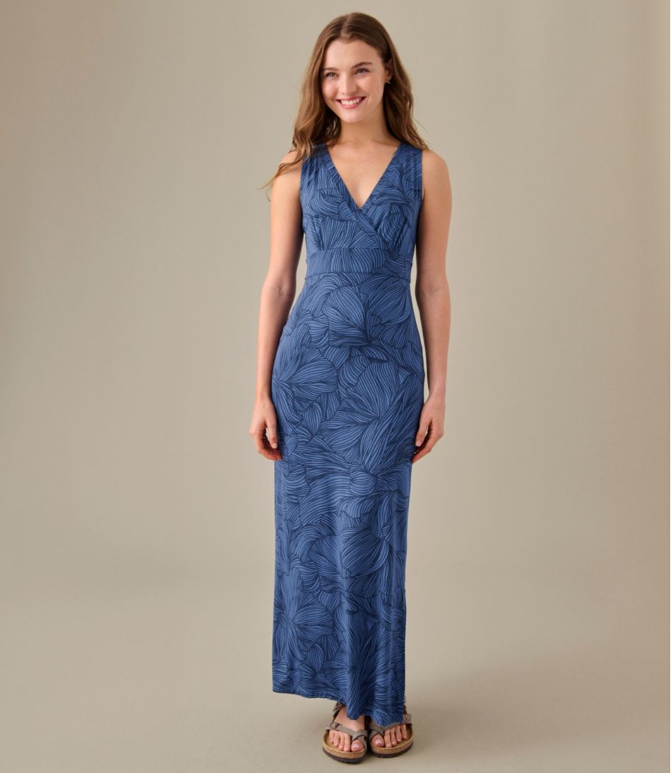 Women's Summer Knit Maxi Dress, Print