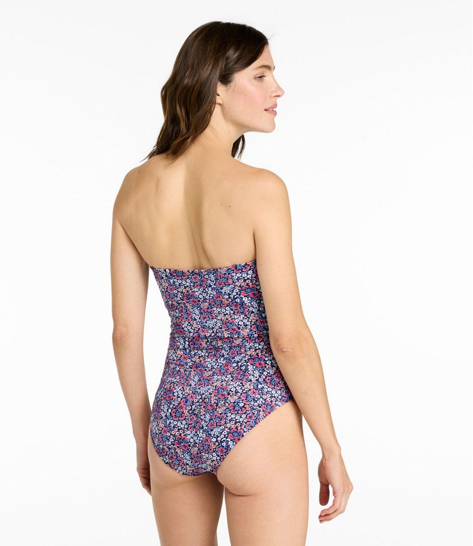 Women's Coastal Essentials Swimwear, Bandeau Tanksuit Print