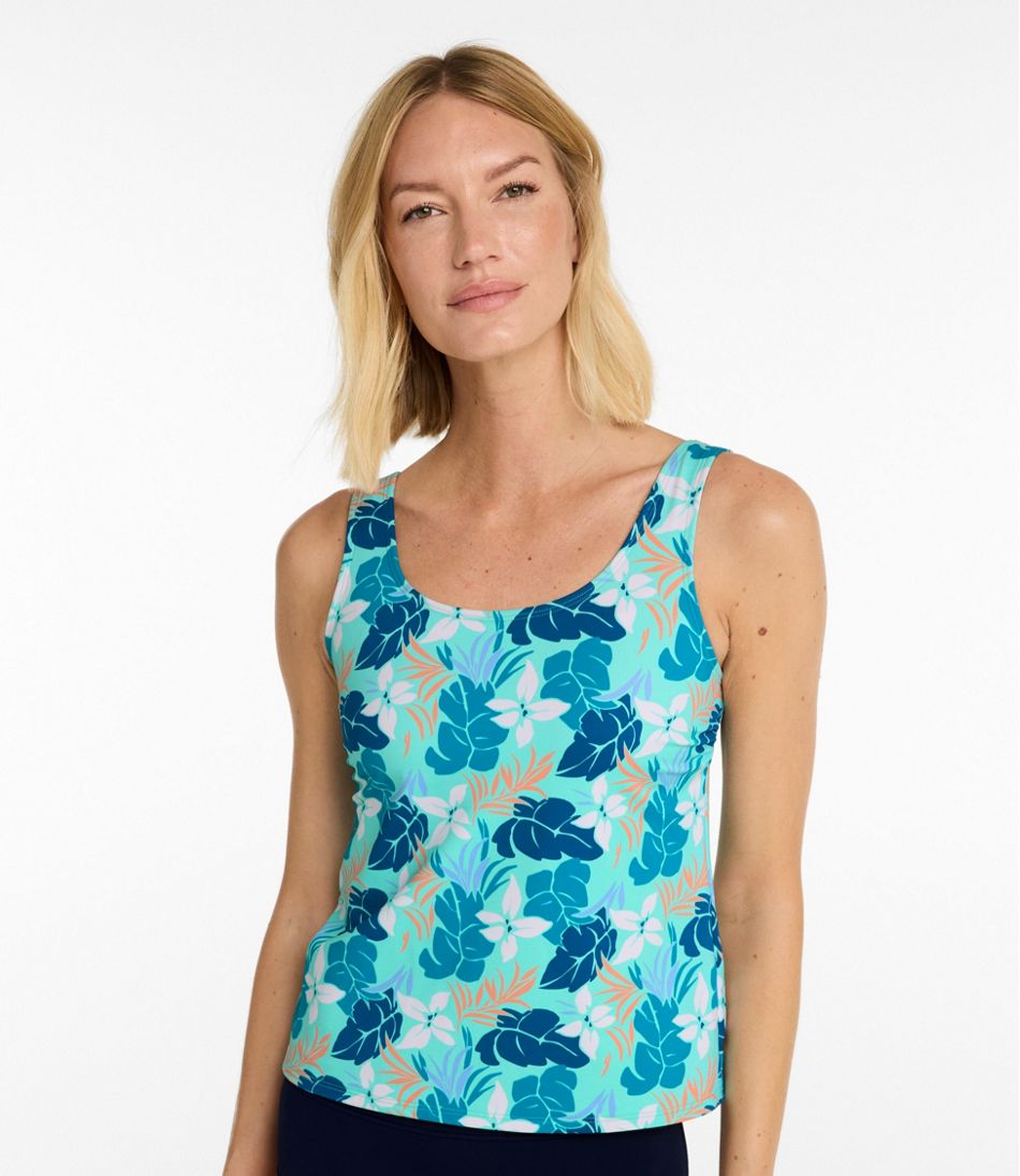 Women's BeanSport Swimwear, Scoopneck Tankini Top, Print