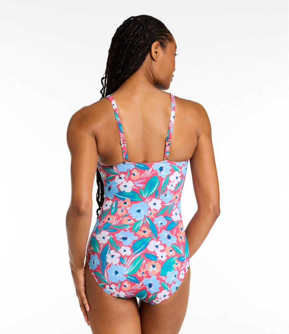 Women's BeanSport Swimwear, Squareneck Tanksuit Print