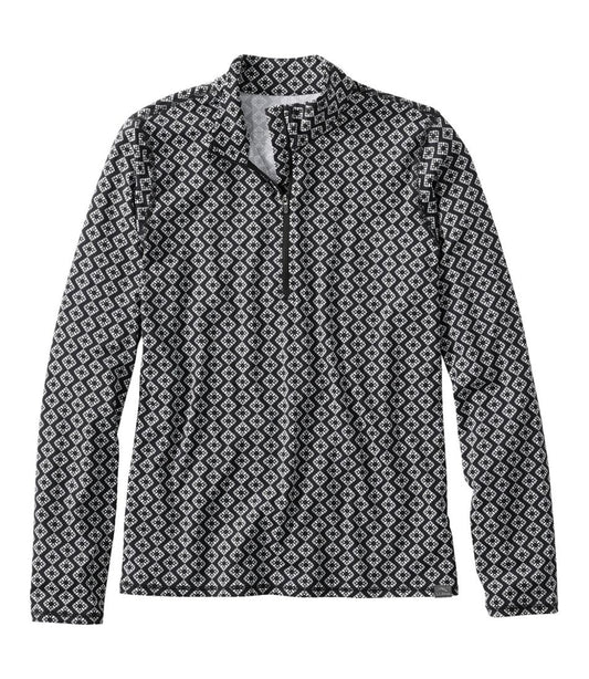 Women's SunSmart® UPF 50+ Sun Shirt, Quarter-Zip Print