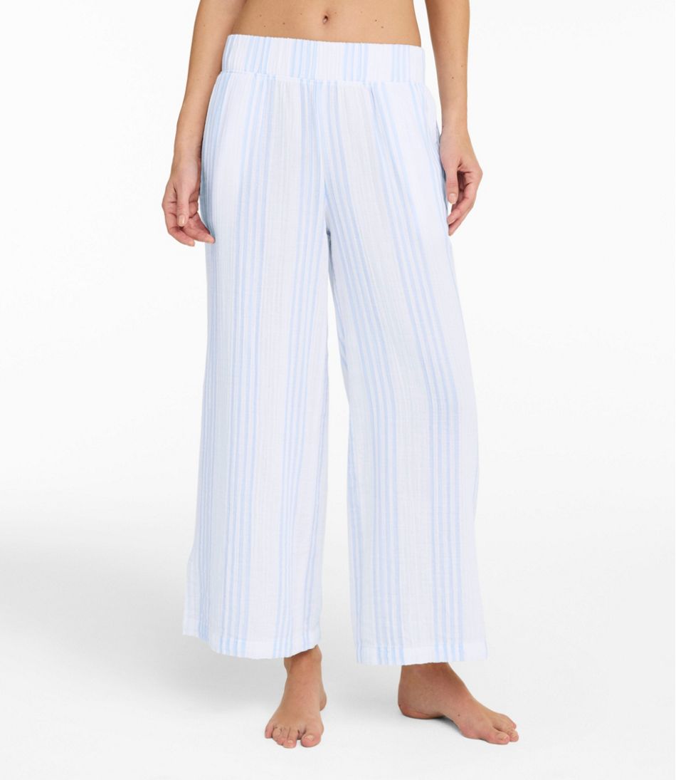Women's Cloud Gauze Wide-Leg Pants, Stripe