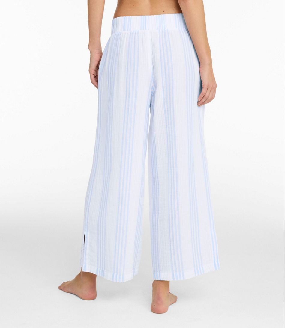 Women's Cloud Gauze Wide-Leg Pants, Stripe